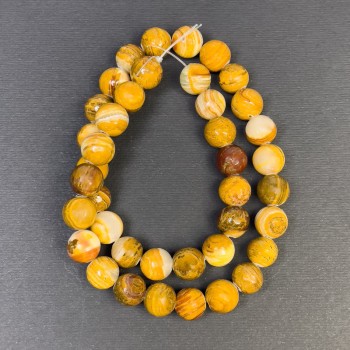 Onyx Beads - Smooth Round Ball, 10 mm Diameter, Hole Diameter 1.5 mm, Length 38 cm