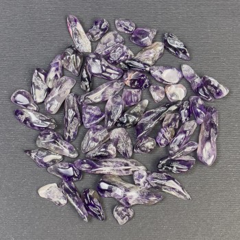 Price per 100 g. Natural Amethyst Faceted Chips Without Holes, size ~ 7x20 mm