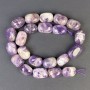 Amethyst faceted beads 18x13 mm on thread, length 39 cm+