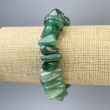 Faceted Jade Bracelet, 17x7 mm Beads, 18 cm Stretch