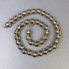 Smoky Topaz Beads, Faceted Ball 10mm ± on Thread, Length 39cm+