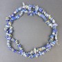 Lapis lazuli beads 7–11×3 mm on beading wire, length 80 cm+