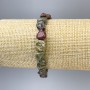 Dragon's Blood Jasper Bracelet with Faceted Beads, 10x9 mm, elastic stretch, length 18 cm +/-