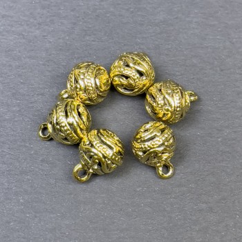 Jewelry findings - Pendant, gold-tone, 8x11 mm, +/- packaging 6 pcs