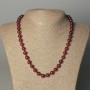 Tinted Quartz Necklace, Smooth Bead, 8mm Diameter, 50mm Length, with Clasp