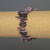 Charoite chip-needle bracelet, diameter 15-18×3-5 mm ±, with beads, length 18 cm ±, stretch