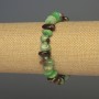 Chrysoprase Faceted Bracelet, 8–12×4 mm diameter, with 3 mm seed beads, 18 cm length, stretch