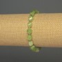 Stretch Bracelet with Peridot (Olivine) - Faceted Diamond-Shaped Beads