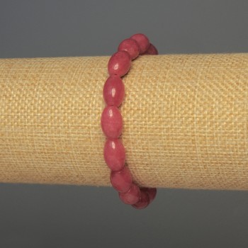 Tourmaline grain bead bracelet, bead diameter 12x8 mm, length 18 cm, stretch