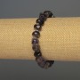 Amethyst Faceted Bracelet, 9x5 mm Beads +/- with 3 mm Seed Beads +/-, Length 18 cm +/- Stretch