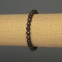 Bronzite Bracelet with Smooth Beads, 6 mm Diameter, 18 cm Length, Elastic