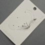 Ear cuff in silver-tone metal, length about 35 mm, white crystals