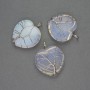 Pendant 'Heart' Moonstone in a silver wire-wrapped setting, diameter 30x30 mm ±, length 37 mm+
