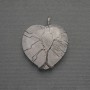 Pendant Heart with Rock Crystal in Silver Wrap, diameter 30x30 mm, length 37 mm