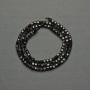 Tourmaline beads, faceted cube, 3 mm, on thread, length 40 cm