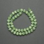 Green Cat's Eye Beads, Synthetic Stone, Smooth Round Bead, 8 mm Diameter, on Thread, Length 39 cm