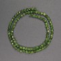 Beads of chromdiopside natural stone, faceted round bead, 4 mm diameter, 39 cm length