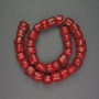 Natural Red Coral Beads - Haltivka Cut, 12x12 mm diameter, 40 cm length approx.