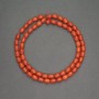 Natural orange coral barrel beads, 5x6 mm diameter, 40 cm length
