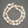 Bilomorit natural stone beads — oval bead, 8×12 mm, strand length 40 cm
