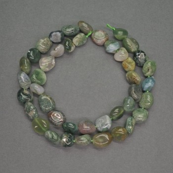 Moss Agate Natural Stone Teardrop Beads, diameter 8×10 mm, length 40 cm