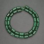 Malachite cylinder beads, natural stone, diameter 6×10 mm (+/-), length 40 cm