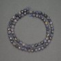 Natural Sapphire Beads - Faceted Round Bead, 5.5 mm diameter, 39 cm length