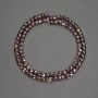 Garnet natural stone beads, small faceted cubes, diameter 4-5 mm, length 39 cm