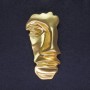 Brooch Accent Face Matte Gold Color 78×40 mm ± gold-toned metal