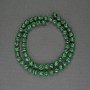 Malachite Beads, Faceted Round Balls, 6 mm Diameter ± on Thread, 36 cm Length