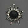 Sun Pendant with Aventurine Night of Cairo 42mm ±, length 48mm ±, silver-tone metal
