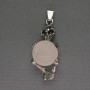 Pendant 'Skeleton' Rock Crystal Ball, diameter 16mm ± 20x50mm+
