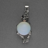 Pendant Skeleton Moonstone bead, diameter 16mm ± 20x50mm