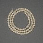 Freshwater White Oval Pearls on a Thread, diameter 4x3 mm, length 36 cm