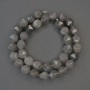 Smoky Quartz Beads, Faceted, Diameter 10x9 mm, On Thread, Length 37 cm+