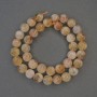 Citrine natural stone beads, smooth round spheres, 10 mm diameter, 39 cm length