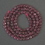 Ruby Beads, Faceted Coin-Shaped, 3.5 mm Diameter, 39 cm Length on Thread