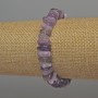 Amethyst chip bracelet, 8-12×4 mm, 18 cm long, stretch