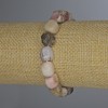 Pink Opal Faceted Bead Bracelet, 8-12×10 mm diameter, 18 cm length, stretch bracelet