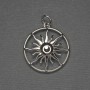 Pendant 'Star' in silver-toned metal, diameter 24 mm ±, length 30 mm ±
