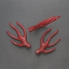 Artificial Coral Twig Pendant, 61×35 mm, with hole