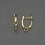 Gold-tone earring hooks 16×3 mm – pair