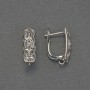 Silver-colored metal ear hooks for earrings 17×6 mm – pair