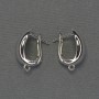 Silver-colored ear hooks for earrings 18×10 mm - pair