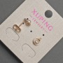 Xuping Pearl Stud Earrings with a Pearl, Diameter 4 mm, Length 8 mm, 18K Gold Plating