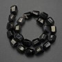 Agate beads, natural stone, faceted, diameter 16×13 mm, on thread, length 39 cm+