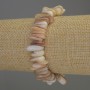 Bracelet with mother-of-pearl shard, diameter 12-15×2-5 mm, length 18 cm, stretch