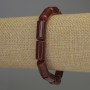 Carnelian Cylindrical Bracelet, diameter 15×8 mm, 18 cm stretch