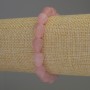 Pink Quartz Teardrop Bracelet, 12x8 mm, 18 cm, stretch