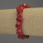Coral Column Bracelet on Stretch Base, diameter 6–12×7 mm, length 18 cm